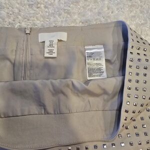 H&M Silver Studded A-Line Skirt